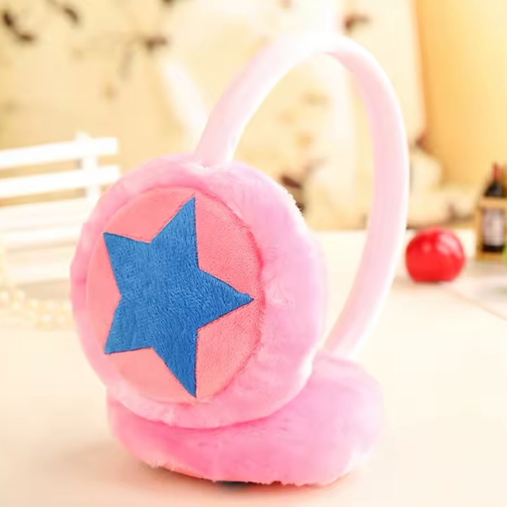 STAR PINK EARMUFFS HARAJUKU PINK BLUE KAWAII LOLITA GYARU 💕🪩🎀